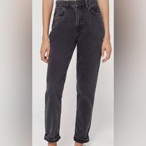 Urban Outfitters BDG High Waist Faded Black Mom Jeans Straight Leg Size 26